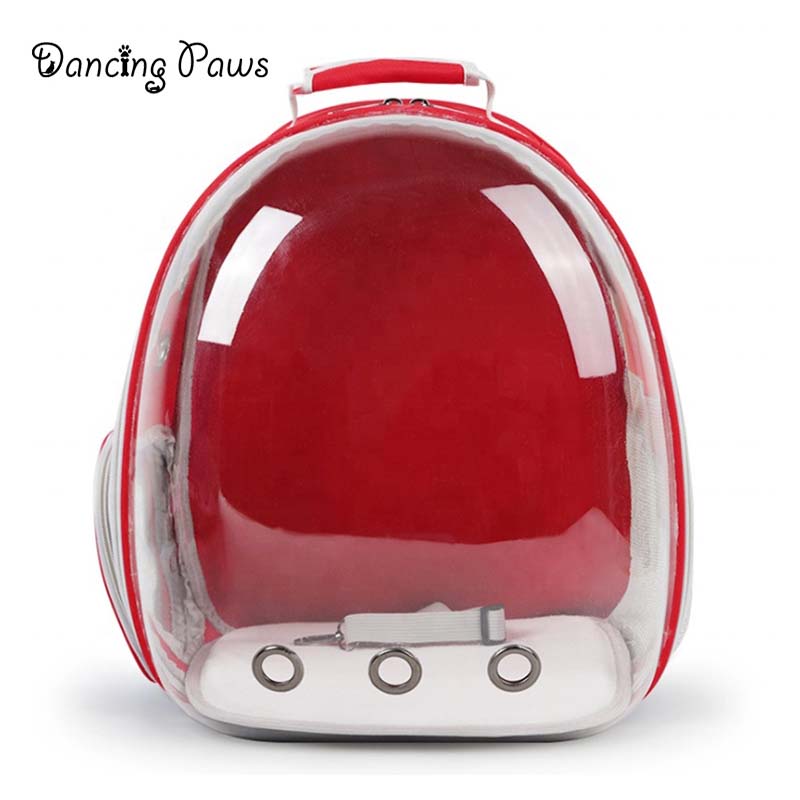 Latest design soft transparent windproof capsule pet carrier backpack